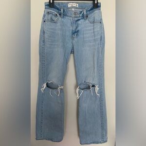 Abercrombie & Fitch Jeans Light Wash The 90s Straight Ultra High Rise